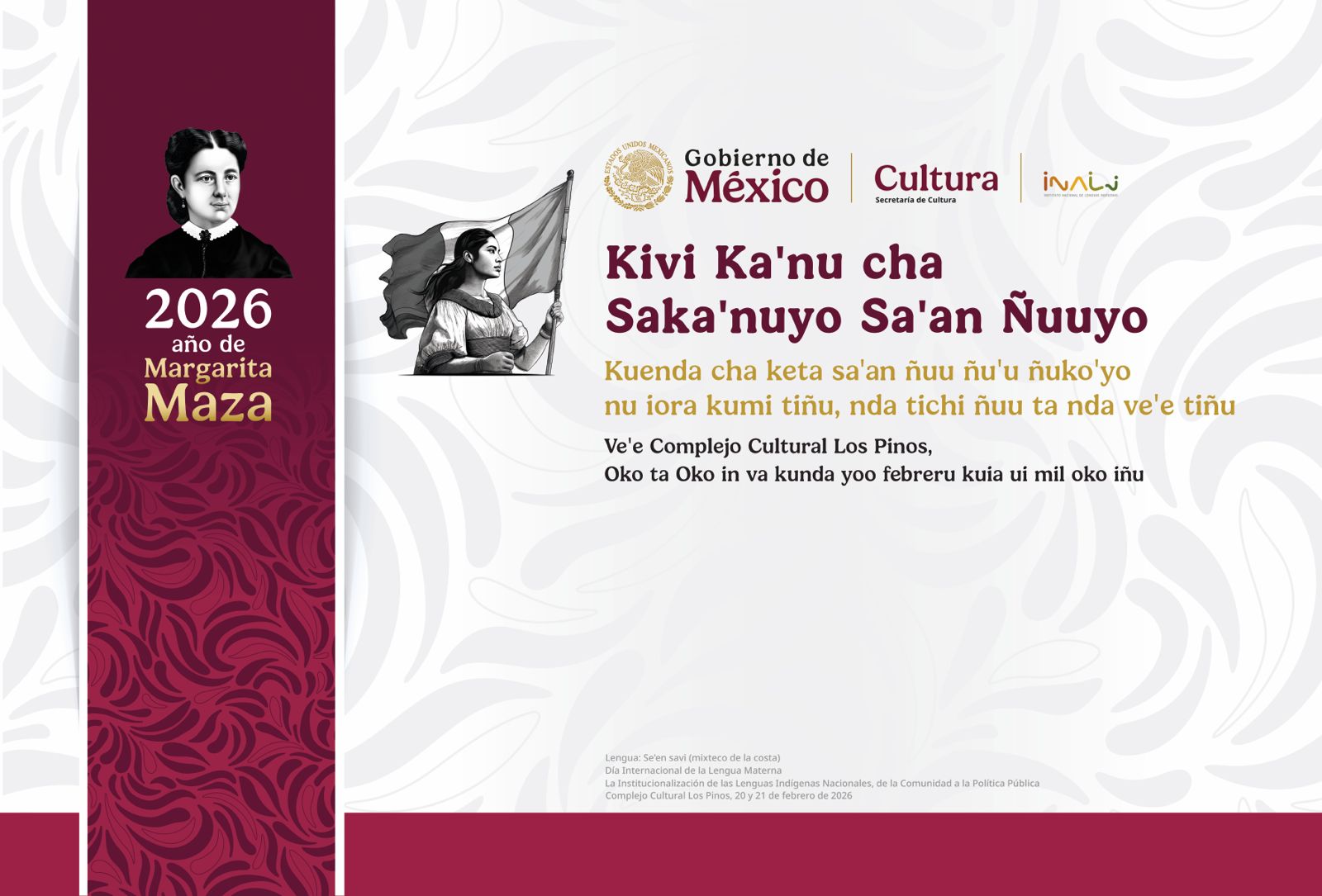 CONMEMORAN EL DILM 2026 CON POLÍTICAS LINGÜÍSTICAS PARA FORTALECER EL USO DE LAS LENGUAS INDÍGENAS EN LAS COMUNIDADES Y EN LA ADMINISTRACIÓN PÚBLICA